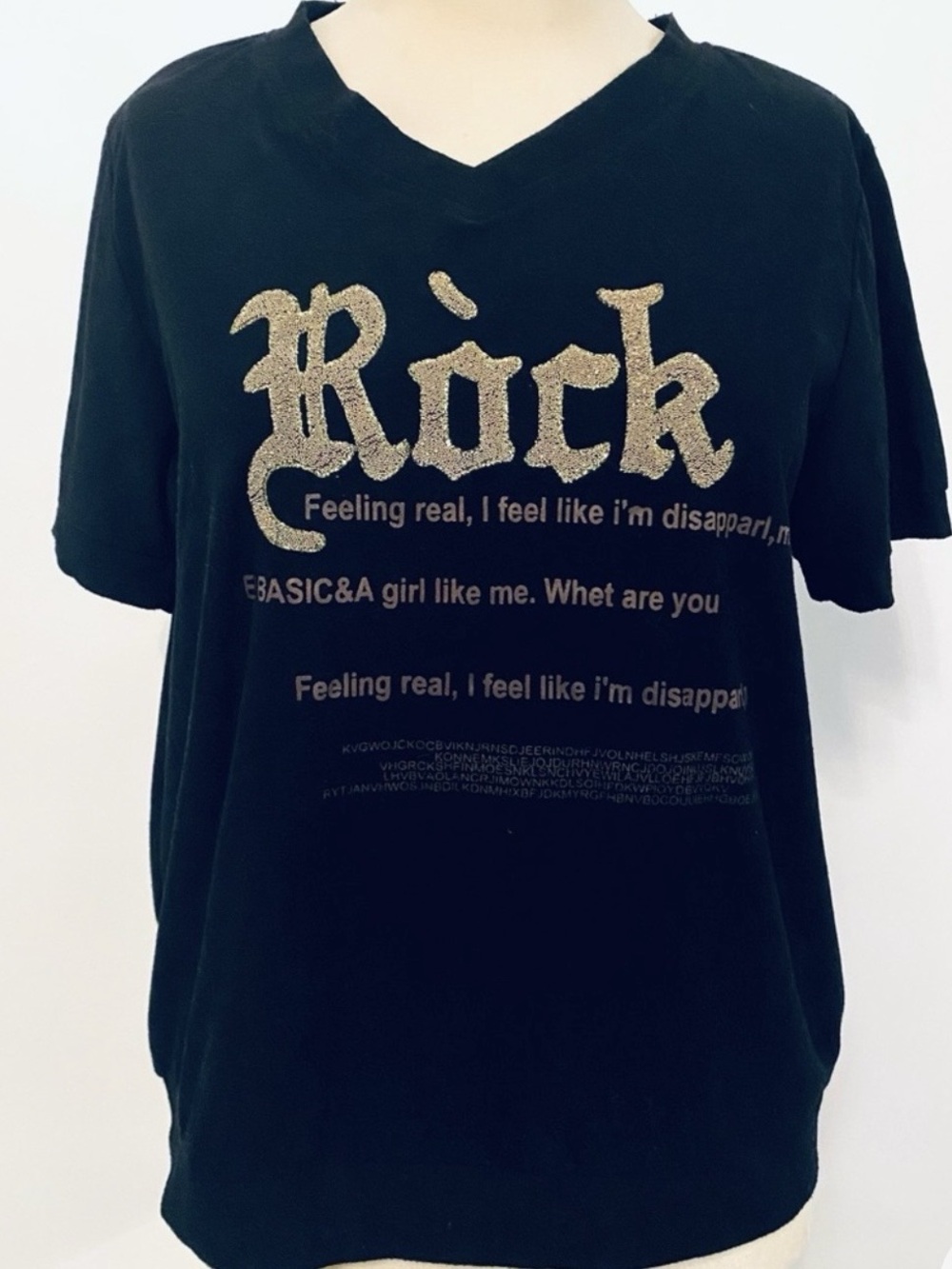 Rock Graphic Short Sleeve Tee in Black